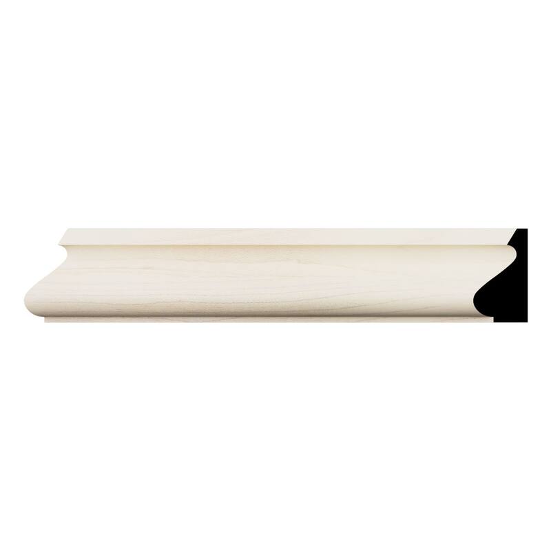 WM163: Americraft Finger-Joint Pine Base Cap Moulding - 11/16"D x 1 3/8"W x 96"L - Maple