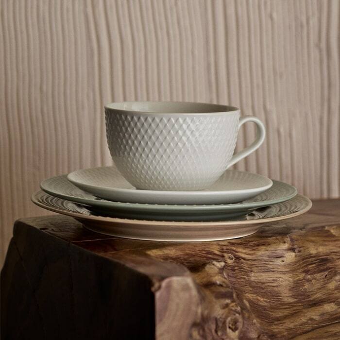 Rhombe Earth Lunch Plate, Moss, Ø: 8.3" - 8.3