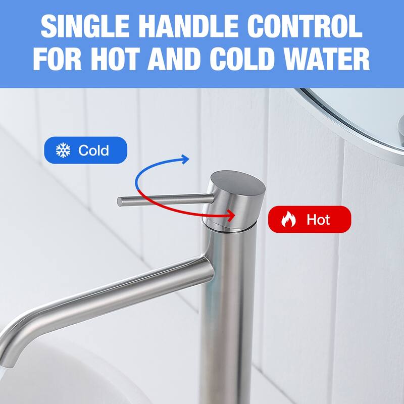 Single-Handle Deck-Mounted Bathroom Sink Faucet