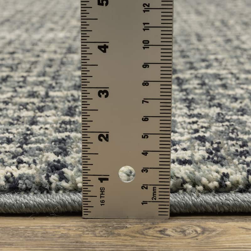 Style Haven Salinas Industrial Tweed Blue/ Ivory Indoor Area Rug