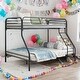 preview thumbnail 2 of 8, Twin-Over-Full Metal Bunk Bed With Enhanced Upper-Level Guardrail,Inclined Ladder