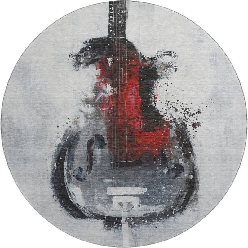 Premium Washable Super Soft Modern Guitar Mayfield Rug