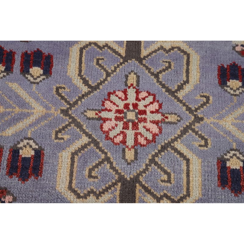 Blue Oushak Oriental Area Rug Handmade Transitional Wool Carpet - 8'8"x 11'10"