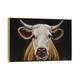 iCanvas "Cow 'Tank' Black Background II" by Hippie Hound Studios Framed Canvas Print - Gold - 26x40