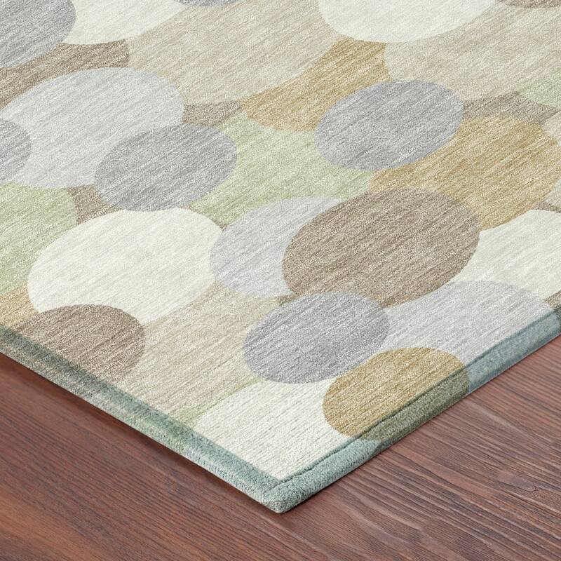 Machine Washable Indoor/ Outdoor Mucho Bubbles Chantille Rug