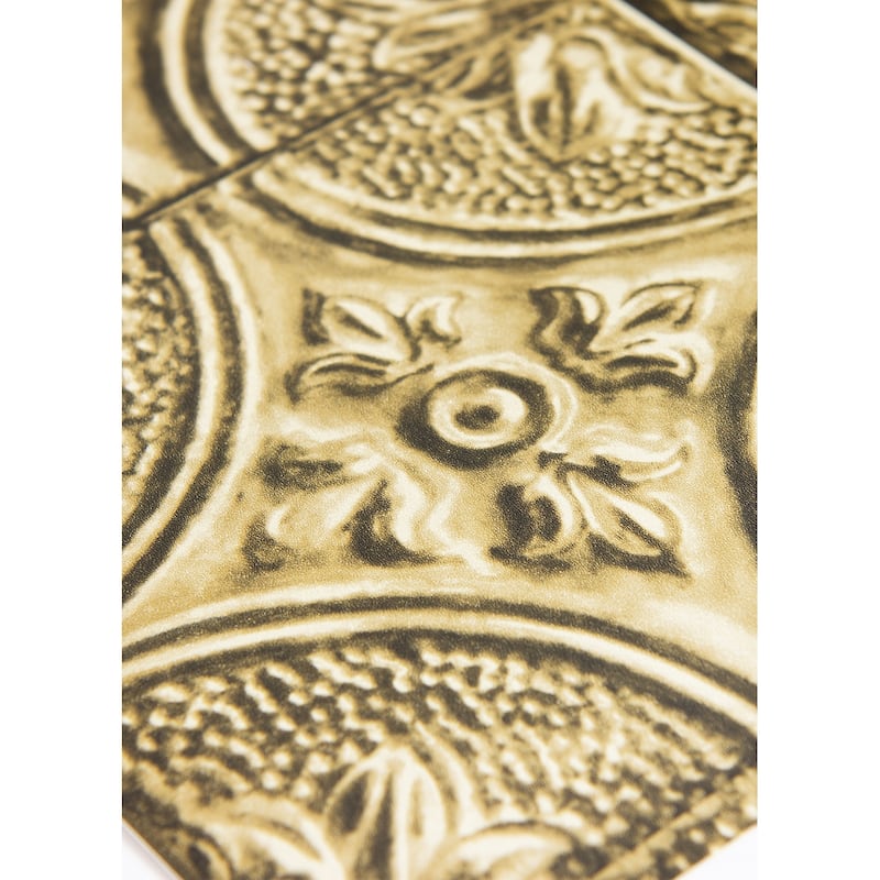 InHome Restored Tile Brass Peel & Stick Backsplash Tiles - 72in x 18in x 0.025in
