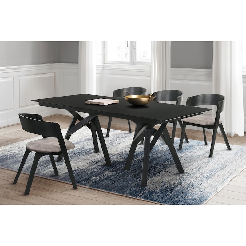 Cortina Jackie 5 Piece Dining Set - Black