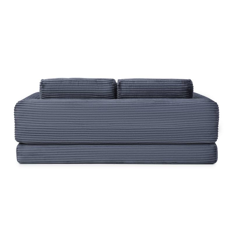 Minimalist Sofa Bed Sleeper Sofa Couch with 2 Pillows, 3-Seater Sofa Couch with Armrests for Living Room