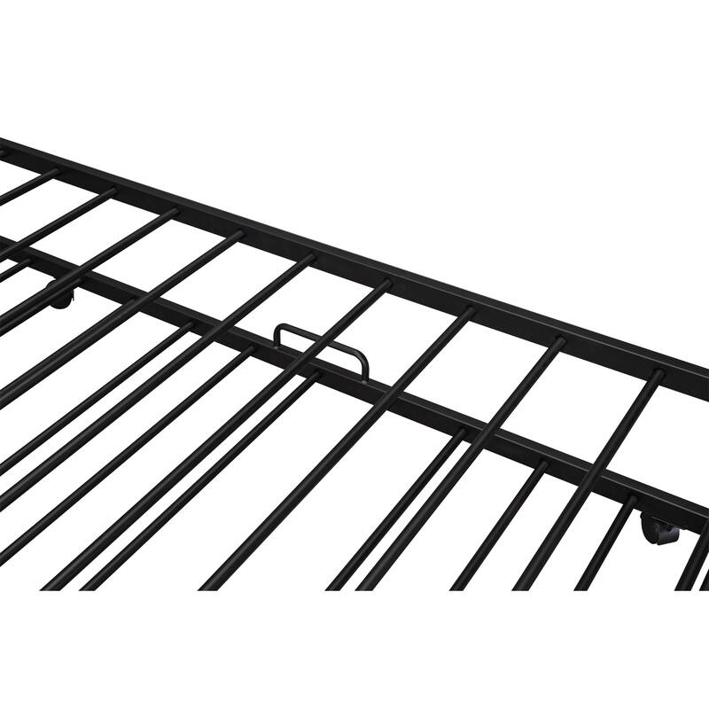 Metal House Bed with Handy Trundle, Perfect for Sleepovers and Small Spaces