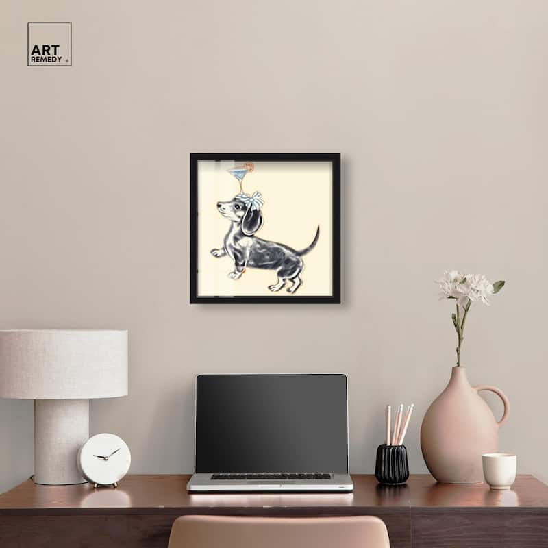 Martini Pup I Shadowbox by Art Remedy