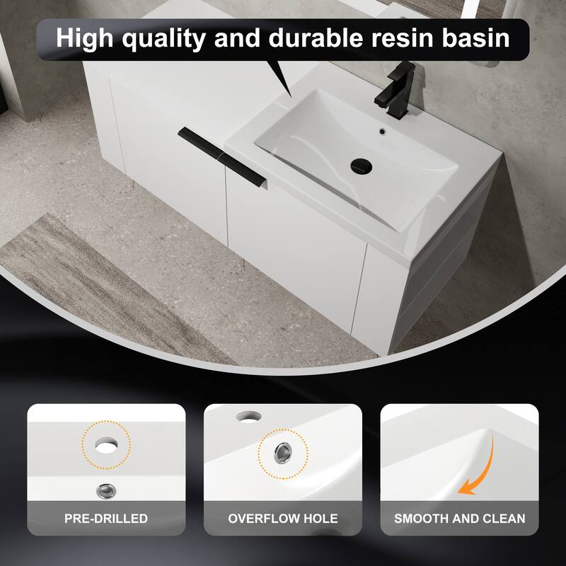48" Oak Bathroom Vanity Sink Cabinet Set with Soft-Close Doors, Modern Bathroom Storage Solution