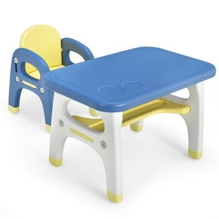 Kids Activity Table and Chair Set with Montessori Toys for Preschool and Kindergarten - 31" x 19.5" x 19.5"