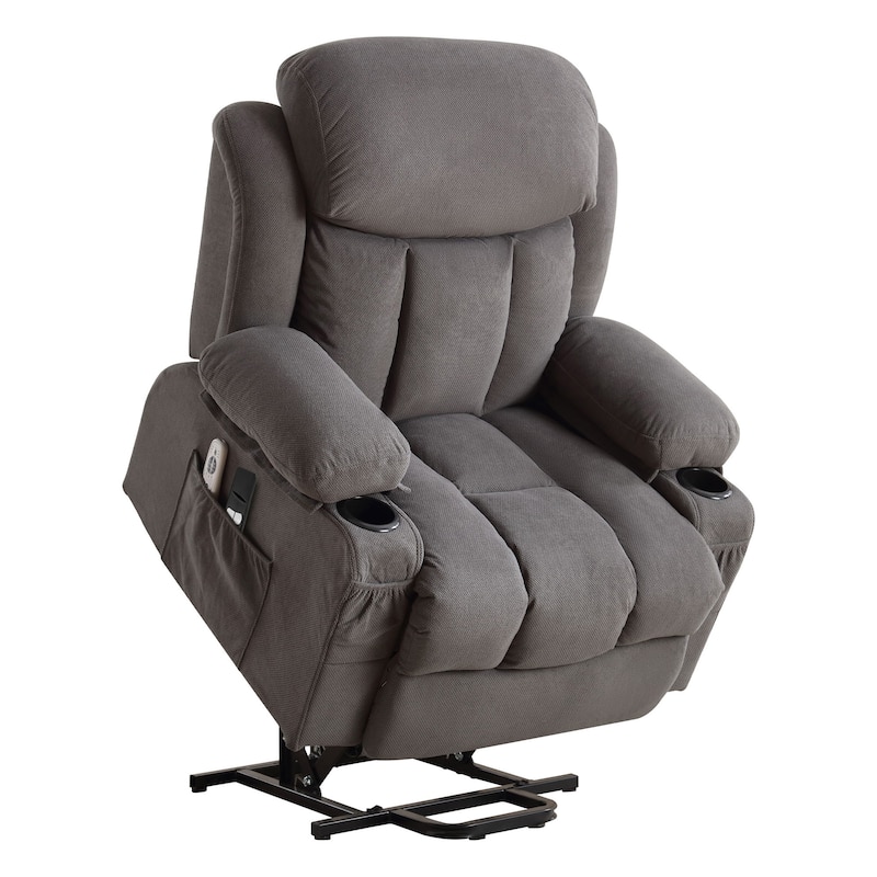 Electric Recliner Chair with Massage, Heat, USB & Cup Holders