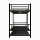 preview thumbnail 8 of 8, Twin Bunk Bed with Trundle Metal Bunkbeds with Ladder