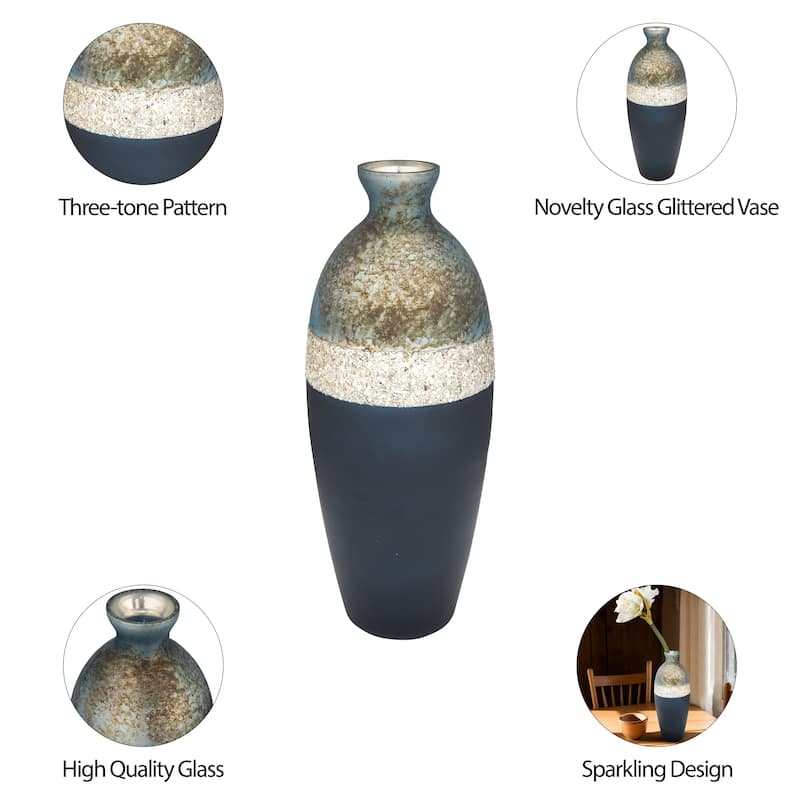 Sagebrook Home Modern Neutral Glass Vase