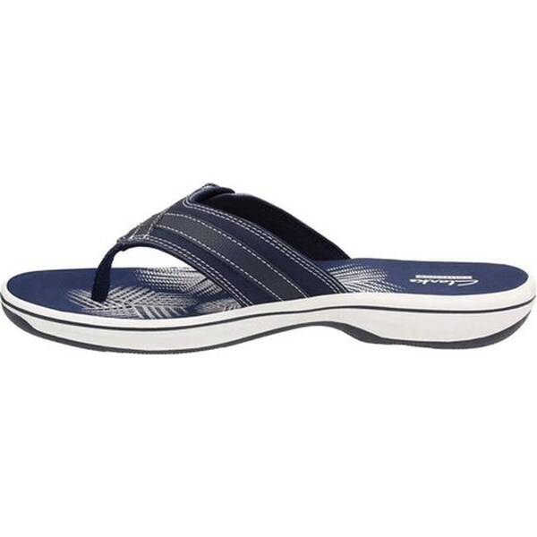 clarks navy blue flip flops