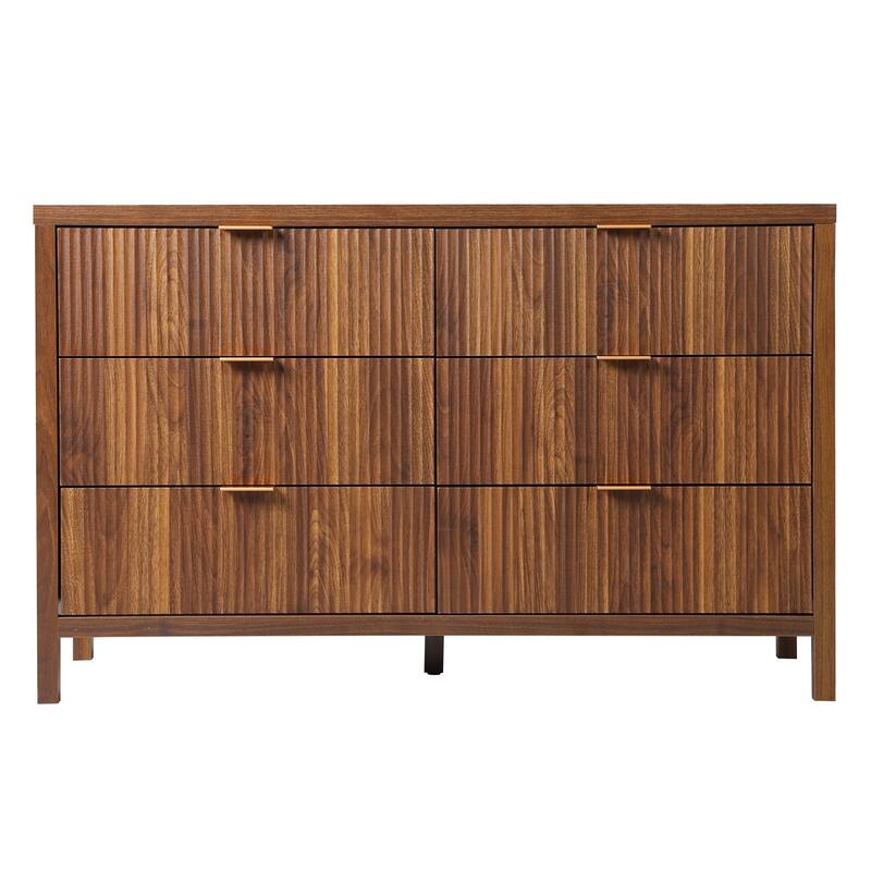 Wooden 6 Drawer Storage Dresser Cabinet/Chest of Drawers