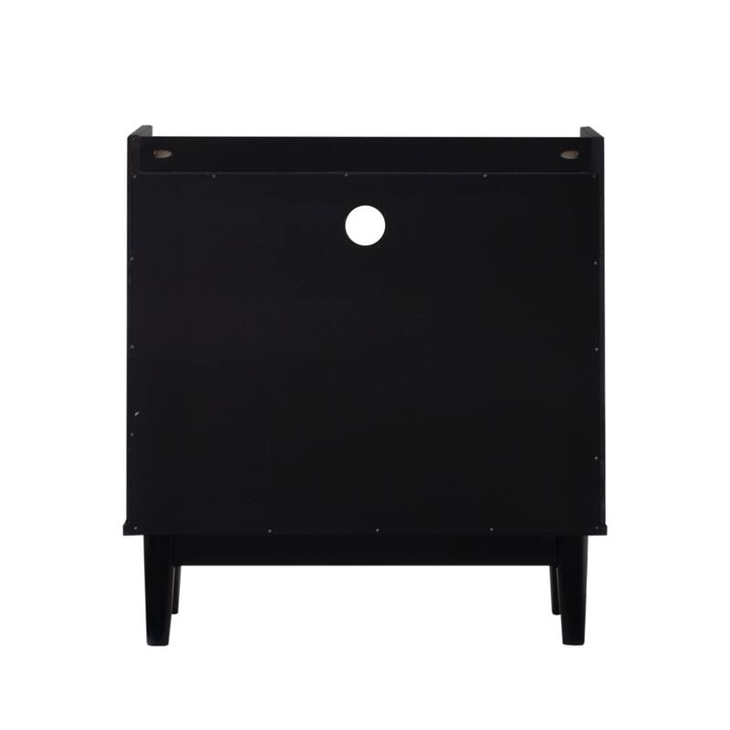 Middlebrook Modern Gallery Top Solid Wood Nightstand