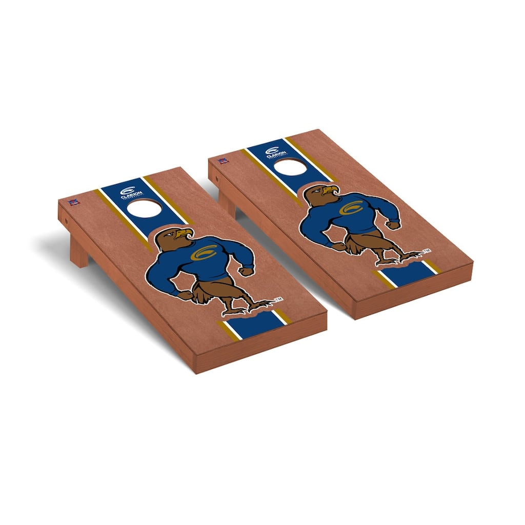 Clarion Golden Eagles Rosewood Cornhole Board Set