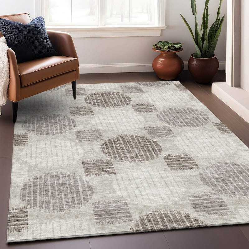 Premium Washable Super Soft Modern Pop Mayfield Rug - Beige - 10' x 14'