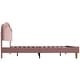 preview thumbnail 14 of 28, Queen Velvet Smart LED Kids Bed Frame with Adjustable Headboard, No Box Spring Needed, Pink