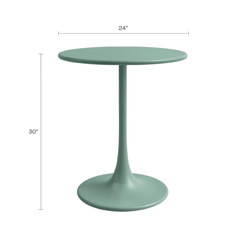 Kurv 24" Bistro Table, Weather Resistant, Indoor/Outdoor