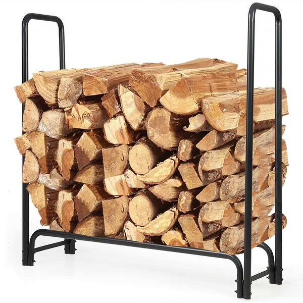 Metal wood hotsell storage rack