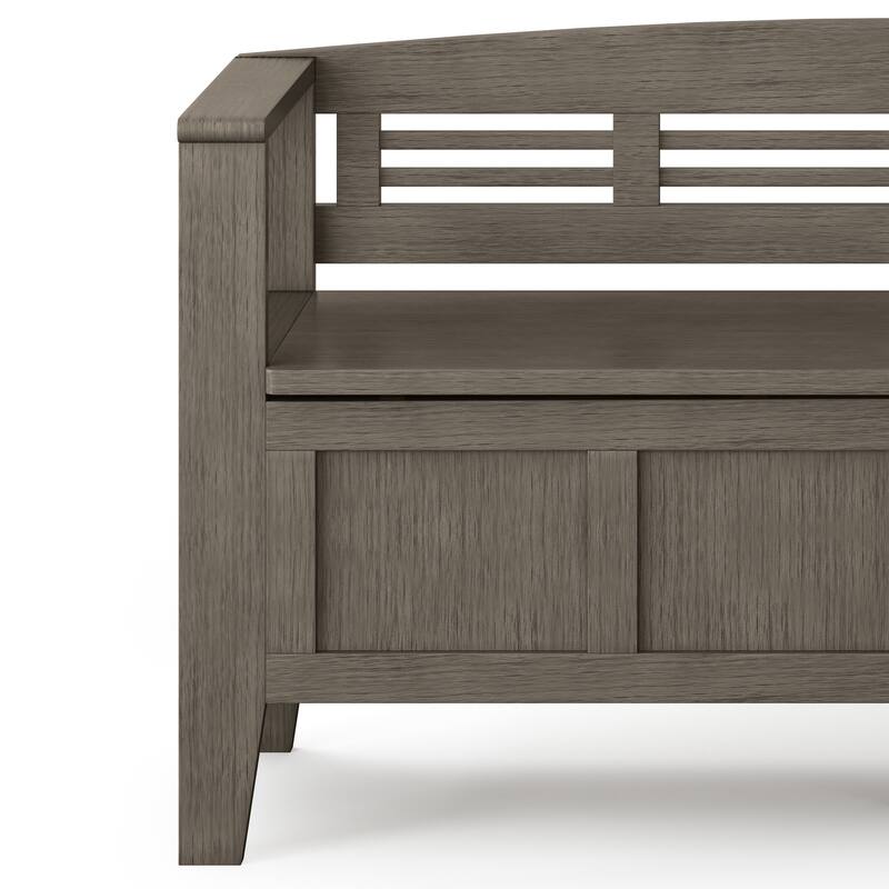 WYNDENHALL Chandler SOLID WOOD 48 inch Wide Contemporary Entryway Storage Bench - 48'' x 17'' x 25.2