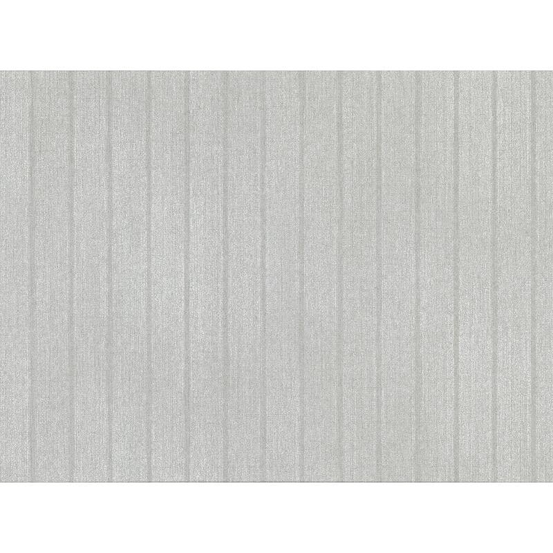 Brewster Ramona Silver Stripe Texture Wallpaper - 27.5in x 396in x 0.025in