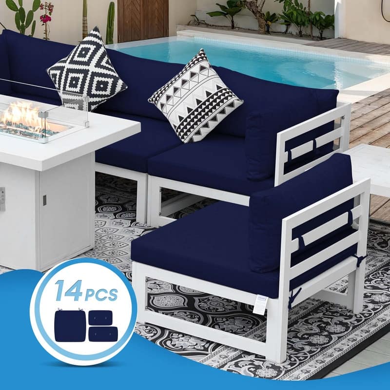 FINCATI 28" × 28" Outdoor Cushion Cover, Sofa Cushion Replacement Slipcover, Patio Seat Cover 28 Inches (COVER ONLY!)