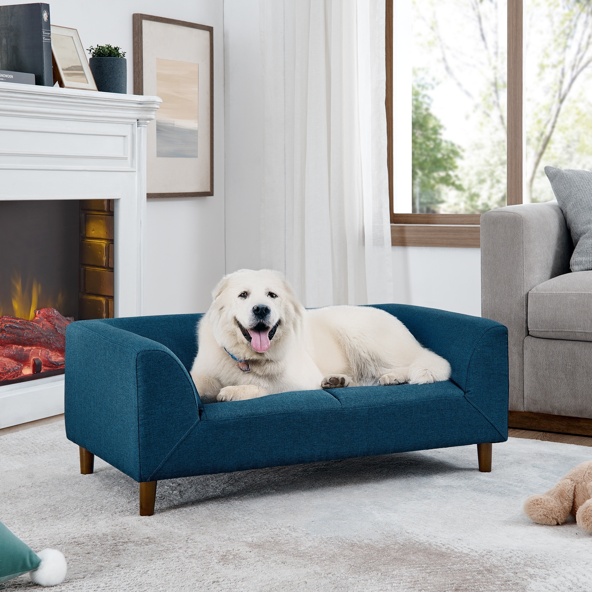 Pet Furniture Large Dog Settee Bed Elegant Rectangle Pet Bed For