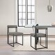 preview thumbnail 37 of 98, Kai Anastasia 7 Piece Rectangular Glass Dining Table Set with Metal Frame and Upholstered Chairs