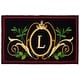 preview thumbnail 8 of 24, SAFAVIEH Handmade Monogram Florea Casual Rug 2'6" x 4' - L - Black/Multi - Rectangle