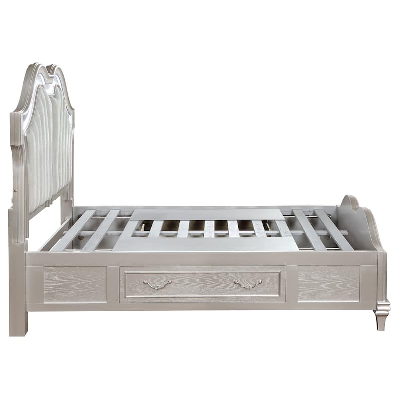 Evangeline Storage Bedroom Set Silver Oak