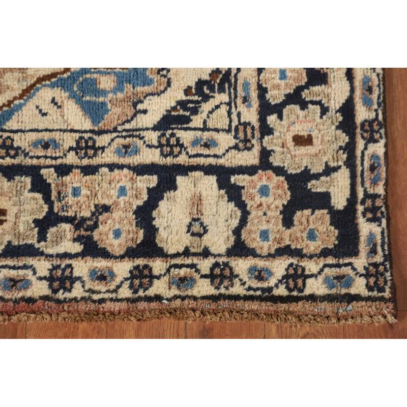 Floral Mahal Persian Antique Area Rug Handmade Wool Carpet - 4'1"x 6'5"