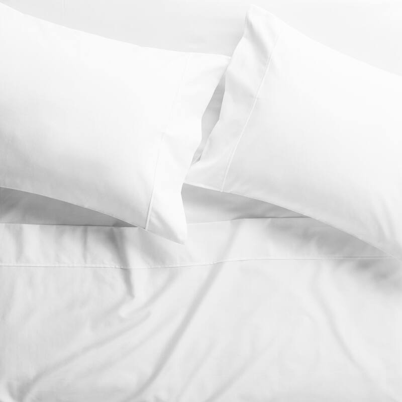 Purity Home Organic 100% Cotton Ultra-Light Percale Pillowcase Set