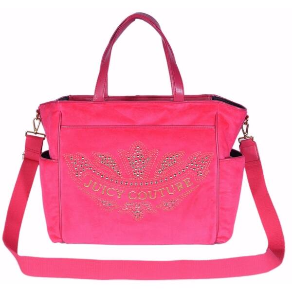 Juicy Couture Pink Velour Marrakech Cameo Baby Diaper Bag Marrakech Cameo Baby Diaper Bag