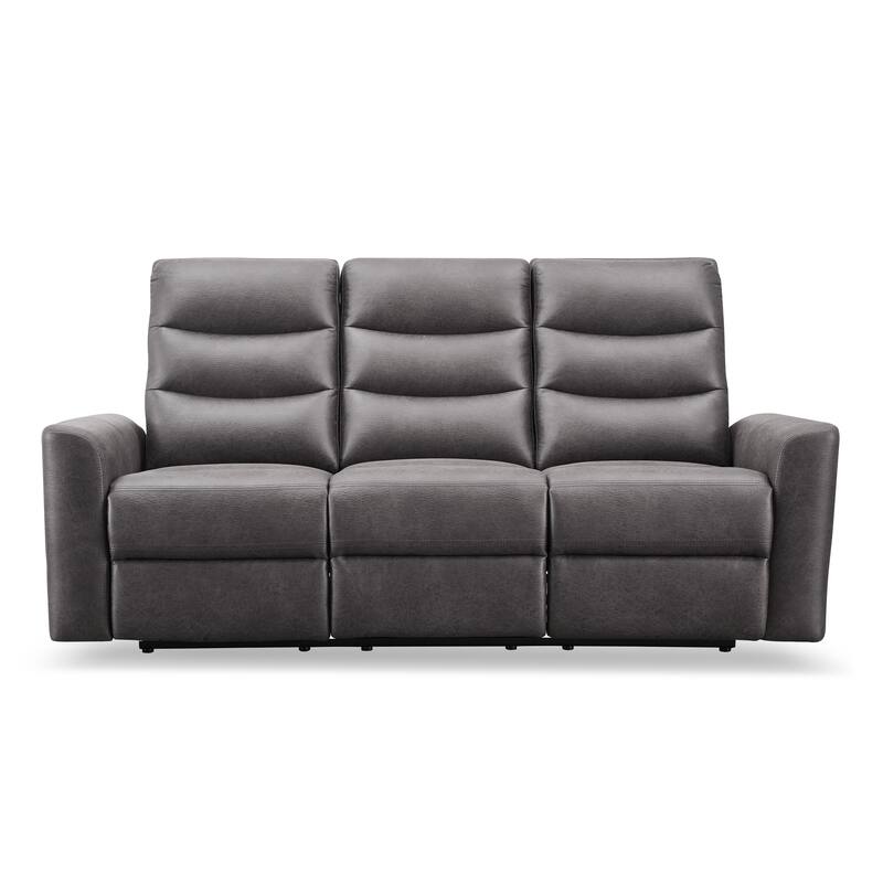 Abbyson Ford Fabric Manual Reclining Sofa - Grey