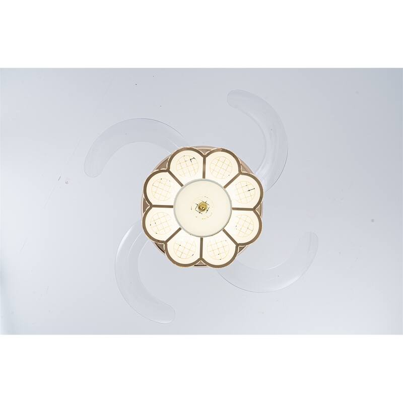 48" Retractable Blade Ceiling Fan with LED Light and Remote Control