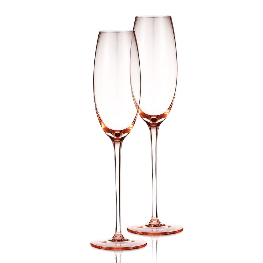 Berkware Luxurious and Elegant Sparkling Colored Glassware - Champagne Flutes