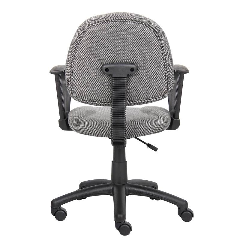 Jea Swivel Posture Chair, Loop Arms, Gray Tweed, Rolling Wheels