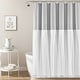preview thumbnail 1 of 15, Lush Decor Tulle Skirt Colorblock Shower Curtain Gray & White