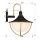 preview thumbnail 1 of 3, Atlas 3 Light Matte Black and Textured Gold Outdoor Sconce - 16.5"W x 22"H x 18.25"D 16.5"W x 22"H x 18.25"D