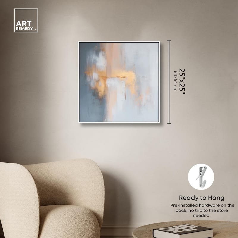 Coral Hues Canvas by Art Remedy
