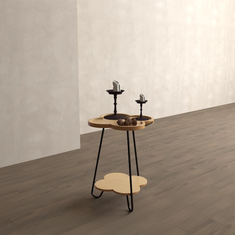 Round Accent Side Table - 18.90in. W X18.90in.DX24.00in. H - Acacia Wood