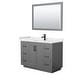 preview thumbnail 33 of 98, Miranda Single Vanity Set, Cultured Marble Top, 46-Inch Mirror 48-Inch Single - Dark Gray, Black Trim, White Cultured Marble Top