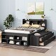 preview thumbnail 22 of 28, Modern Full Size Functional Storage Platform Bed with Drawers