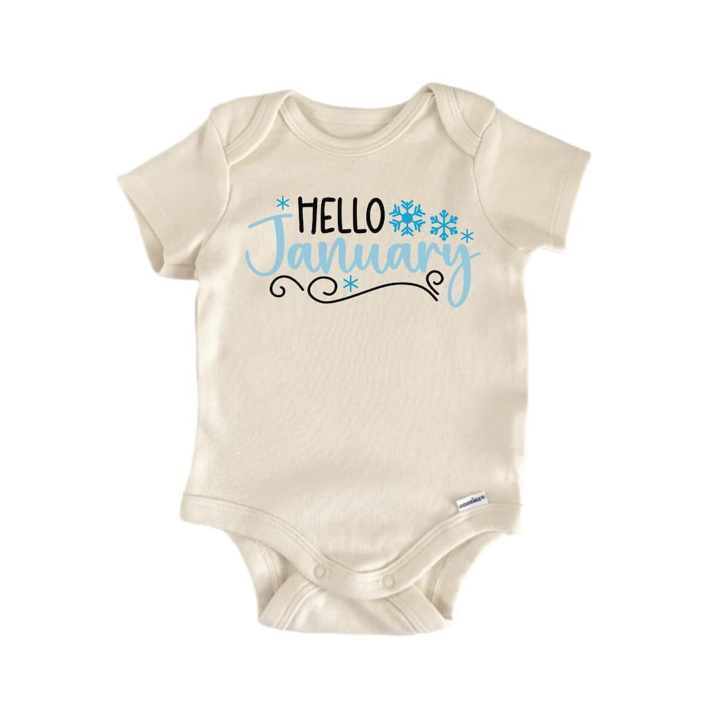 Hello January - Baby Boy Girl Clothes Infant Bodysuit Funny Cute