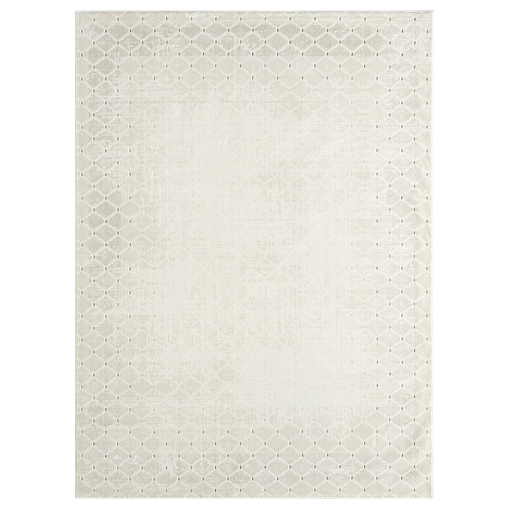 DKNY Grand Street Indoor only Cream / Ivory Geometric Area Rug