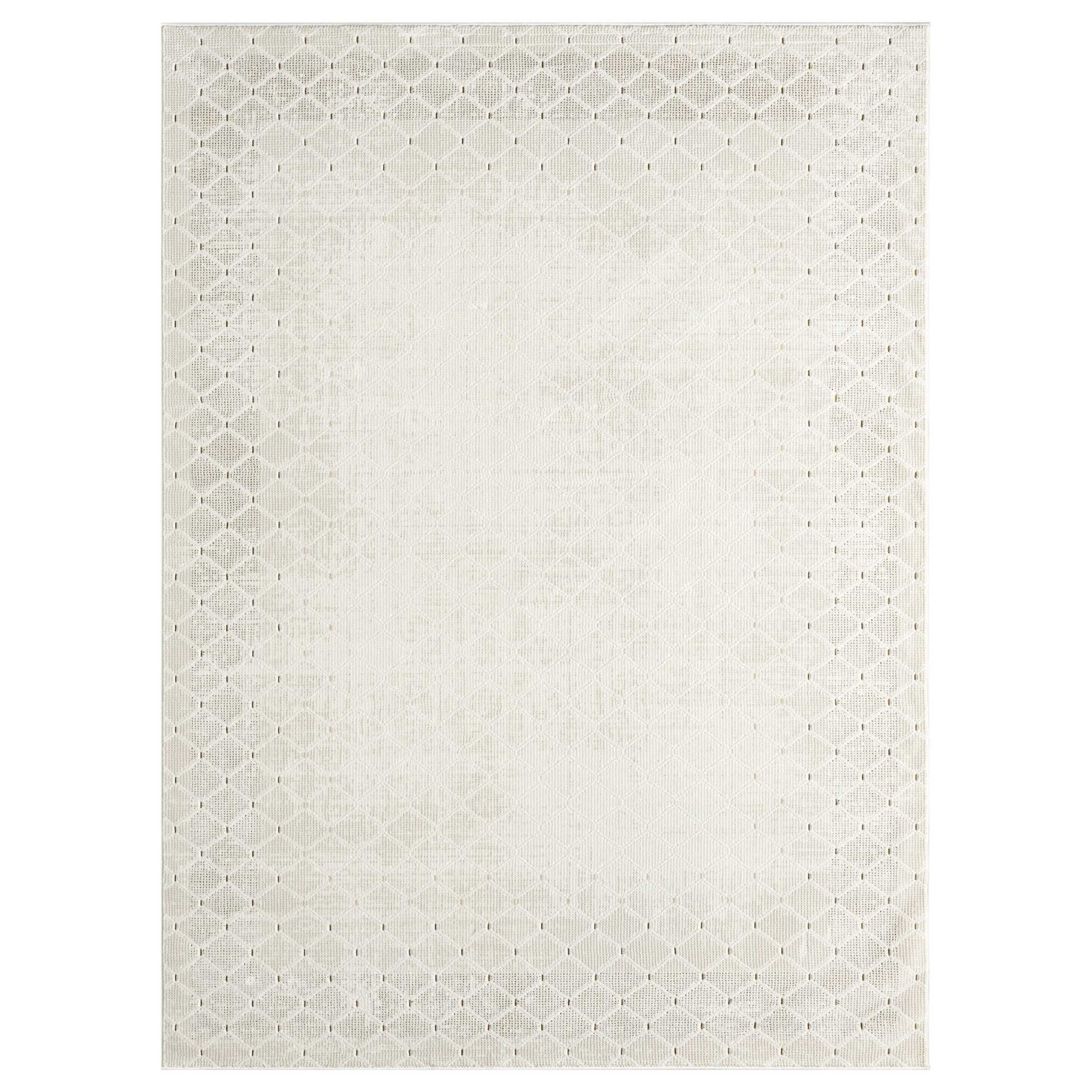 DKNY Grand Street Indoor only Cream / Ivory Geometric Area Rug